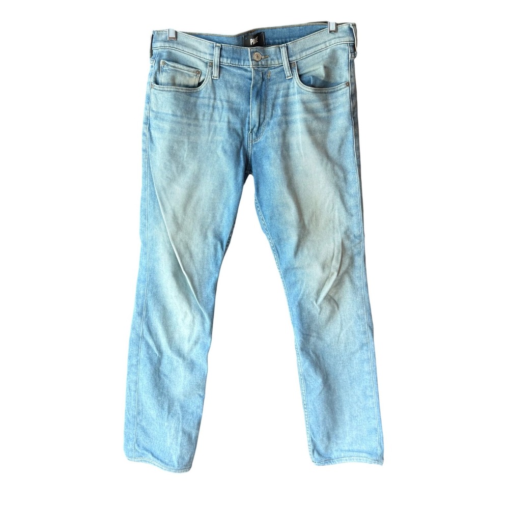 Paige Federal Nielson Jeans Light Wash Straight Leg Stretch Denim Mens Size 32